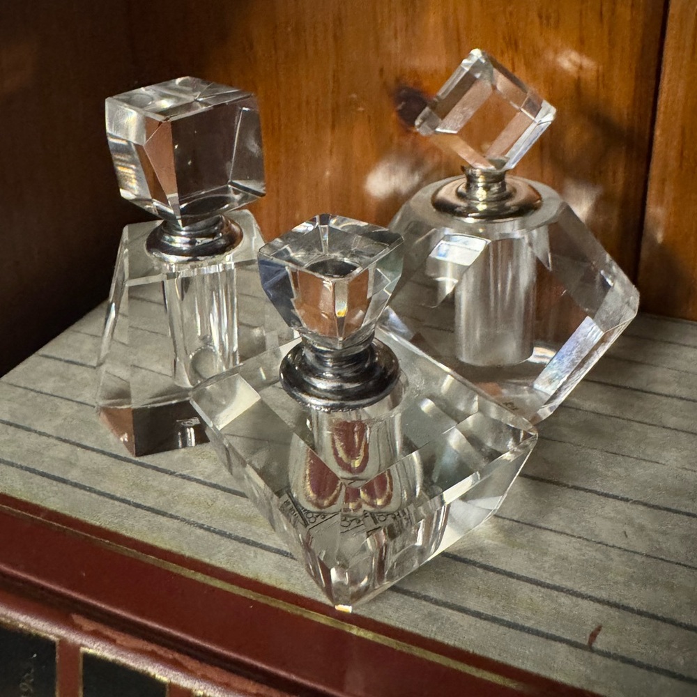 Vintage Perfume Bottles- Set of 3